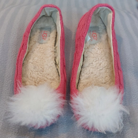Ugg Australia Andi Pom-Pom Slipper, Size 7, Pink - Picture 3 of 4